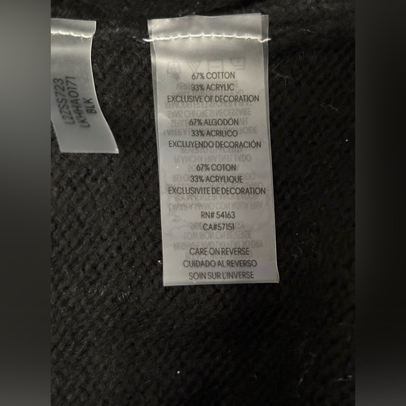 Karl Lagerfeld women’s embellished sweater. Size small. Black color. - Picture 7 of 8